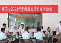 【白衣守護“迷彩（cǎi）藍” 軍地攜手送健康】武寧縣（xiàn）人民醫院開展“情係烈軍（jun1）屬 義（yì）診進軍營”活動