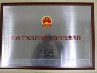 2020年江西省抗擊新冠肺炎疫情先進集體 ​