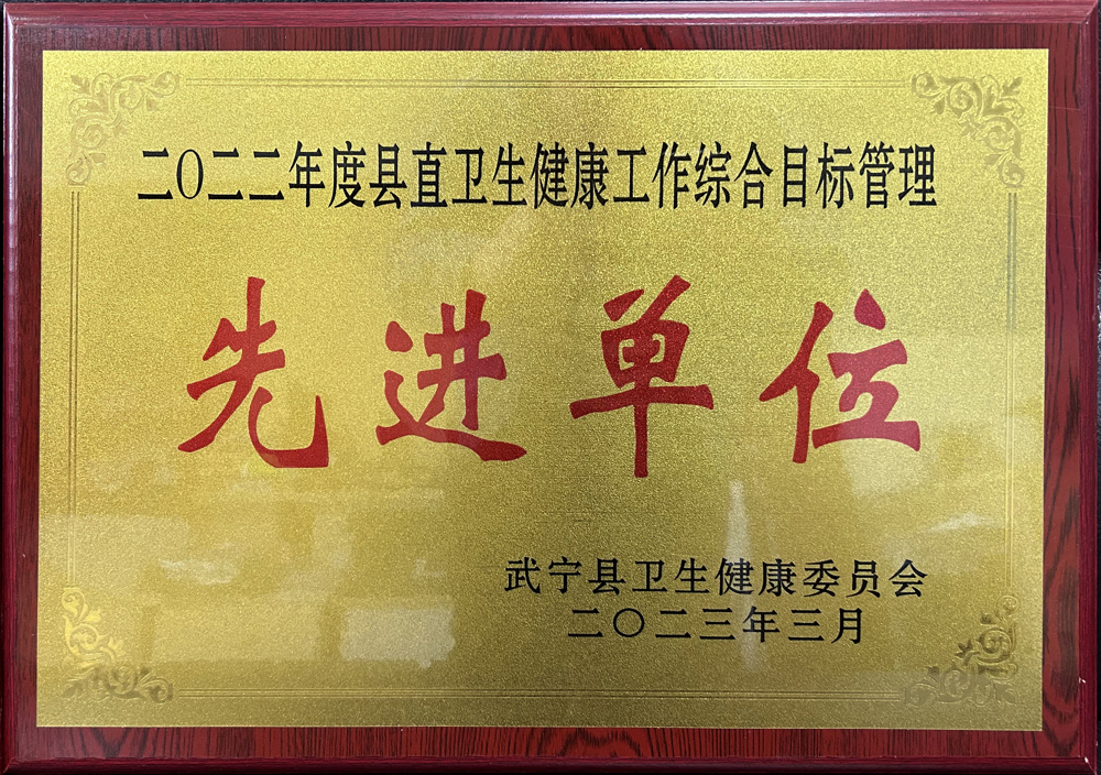 2022年度（dù）縣直（zhí）衛生健康工作綜合目標管理先進單位